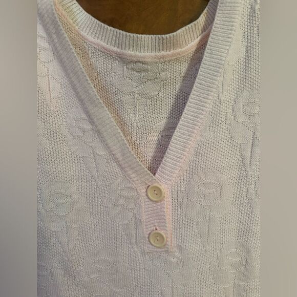 Rose 🌹 rose pattern 80s sweater top - Picture 5 of 9